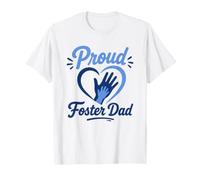 Adoption Family Support Love Heart Hands Proud Foster Dad T-Shirt