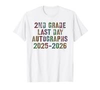 Adorable 2e année dernier Jour 2026 Écrivez Mes autographes Fin d'année T-Shirt