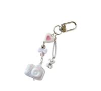 Adorable accessoire de rangement pour appareil photo en forme d'ours - En alliage - Design vintage - Porte-clés pour sacs, blanc, Door buckle