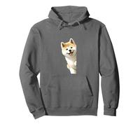 Adorable Akita Inu japonais regardant autour du coin, amoureux des chiens Sweat à Capuche