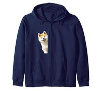 Adorable Akita Inu japonais regardant autour du coin, amoureux des chiens Sweat à Capuche