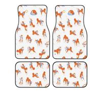 Adorable Akita Inu,Lot de 4 Tapis de Sol pour Voiture, Tapis de Sol antidérapants pour véhicule