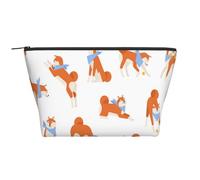 Adorable Akita Inu, Trousse de Toilette Trousse de Maquillage Sac à cosmétiques Trousse de Toilette de Voyage Portable