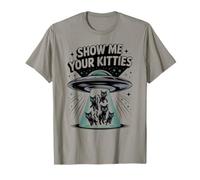 Adorable Alien Show Me Your Kitties pour Amoureux des Chats T-Shirt