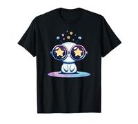 Adorable Alien Spatial avec Yeux étoilés Galaxie T-Shirt