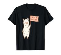 Adorable alpaga Tenant Un Drapeau « Not A Llama » T-Shirt