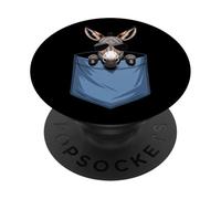 Adorable âne de Poche pour Les Amoureux des Animaux de la Ferme PopSockets PopGrip Adhésif