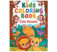 Adorable Animal Adventures: Kids Coloring Book: A Delightful Collection of Cute Animal Illustrations for Children Ages 3-6