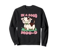 Adorable Animal de Jeu de Mots Amusant Vache dans Une Bonne Humeur Sweatshirt