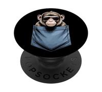 Adorable Animal de Safari pour Les Amoureux des singes PopSockets PopGrip Adhésif