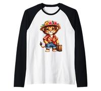 Adorable Animal de Voyage lionceau Tropical Vacances Manche Raglan