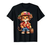 Adorable Animal de Voyage lionceau Tropical Vacances T-Shirt