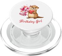 Adorable Anniversaire Loutre Vison Mignon pour Petite Fille PopSockets PopGrip pour MagSafe