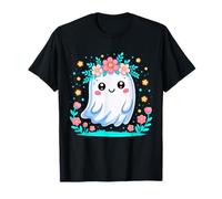 Adorable Apparition de fantômes Floraux Kawaii Halloween T-Shirt