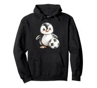 Adorable Aquarelle bébé Pingouin Joueur de Football Sweat à Capuche