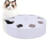 Adorable Automatic Interactive Cat Toy, Rechargeable Feather Toy, Cat Exercise Toys Whack Game, Interactive Toys with 7 Holes, Cat Games Feather Toy, Cat Games Feather Toy for Bored Indoor Cats