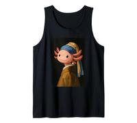 Adorable Axolotl avec Une Perle - Peinture Amusante Vermeer Débardeur