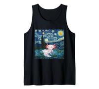 Adorable Axolotl Kawaii Van Gogh Starry Night Inspiré Débardeur