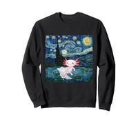 Adorable Axolotl Kawaii Van Gogh Starry Night Inspiré Sweatshirt