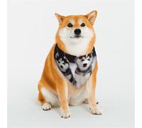 Adorable bandana pour chien Huskies - Petite écharpe triangulaire réglable - Double écharpe réversible lavable - Mouchoir quotidien pour chien de taille moyenne et grande - Cadeau