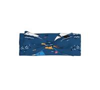 Adorable bandeau à nœud imprimé requin - Doux, extensible et doux pour la peau pour les nouveau-nés et les tout-petits