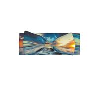 Adorable bandeau à nœud pour bébé imprimé coucher de soleil - Doux, extensible et doux pour la peau pour les nouveau-nés et les tout-petits