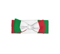 Adorable bandeau avec nœud imprimé drapeau italien - Doux, extensible et doux pour la peau pour les nouveau-nés et les tout-petits