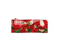 Adorable Bandeau Bébé Nœud Imprimé Géraniums Rouge - Mignon Délicat Bandeau - Bandeau Princesse Doux Extensible