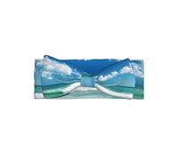 Adorable bandeau de plage avec nœud pour bébé imprimé nuages blancs - Doux, extensible et doux pour la peau pour les nouveau-nés et les tout-petits