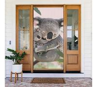 Adorable bannière de porte imprimée koala maman et bébé à suspendre pour décoration de porte, rideau de porte en tissu pour vacances, décoration intérieure et extérieure