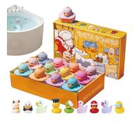 Adorable Bath Sponge, Floating Duck Water Toys Pack, Foaming Wash Tool with Skin Friendly Texture, Plush Scrubber Set for Safe Daily Cleansing, Tub Toy with Cartoon Style, Gift Set for Boys Girls