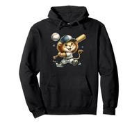 Adorable Batteur de Baseball Lion Cub Sweat à Capuche