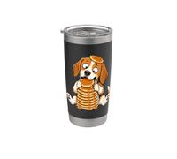 Adorable Beagle Pancake Stack Dessin animé Chien Gobelet isotherme en acier inoxydable double paroi