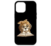 Adorable Beagle Puppy Reading Book Lover Dog Animal Graphic Coque pour iPhone 12 Pro Max