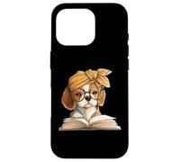 Adorable Beagle Puppy Reading Book Lover Dog Animal Graphic Coque pour iPhone 16 Pro