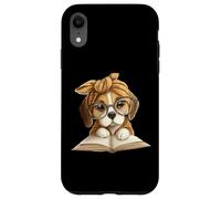 Adorable Beagle Puppy Reading Book Lover Dog Animal Graphic Coque pour iPhone XR
