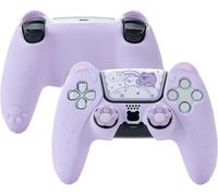 Adorable Bear Ps5 Wireless Controller Sticker Set 2 Pcs With 2 Thumb Caps And 1 Sticker Purple