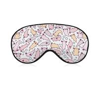 Adorable bébé Axolotl masque de sommeil couverture de nuit pour les yeux pour femmes hommes BlockLight pour avion voyage sieste sangle réglable