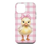 Adorable bébé Canard avec Un nœud Rose Coque pour iPhone 12 Mini