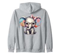 Adorable bébé éléphant Fille Portant Un nœud Sweat à Capuche