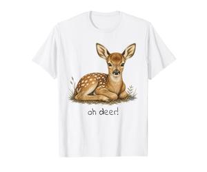 Adorable bébé Faon Oh A Deer Pun Meme Design Amoureux des Animaux de la forêt T-Shirt