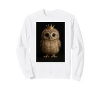 Adorable bébé Hibou avec Petite Couronne Fantaisie forêt Sweatshirt