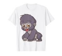 Adorable bébé Orang-outan Dessin animé - Mignon Jungle Fun T-Shirt Graphique avec Valeur