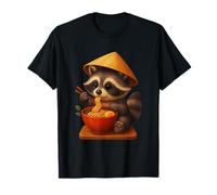 Adorable bébé raton laveur profitant d'un délicieux bol de ramen T-Shirt