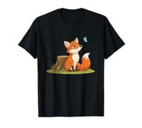 Adorable bébé Renard avec Papillon Woodland Nursery T-Shirt
