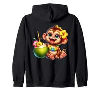 Adorable bébé Singe Tropical à la Noix de Coco Sweat à Capuche