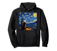Adorable bébé Vache Highland Graphique Van Gogh Nuit étoilée Sweat à Capuche