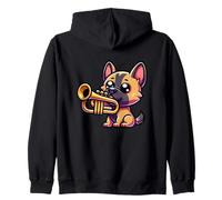 Adorable Berger Avec Trompette Chien Sweat à Capuche