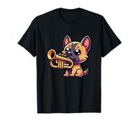 Adorable Berger Avec Trompette Chien T-Shirt