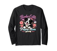 Adorable Border Collie Puppy Lover Idea for Moms Dog Manche Longue